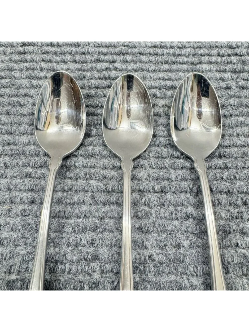 Lot Of 3 Oneida VALERIE Iced Tea Spoons Teaspoon Distinction Deluxe HH Stainless